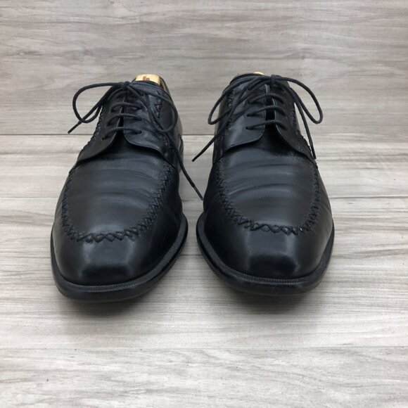 Mezlan Shoes Mens 10M Black Leather Lace Up Derby Moc Toe Oxfords main image 6